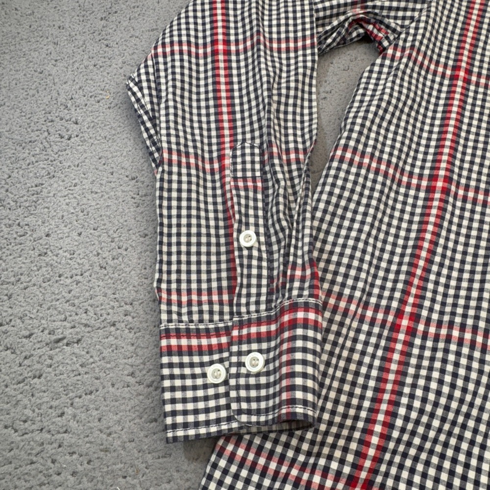 LRG Lifted Research Group Shirt Mens 2XL Navy Red Plaid Streetwear Retro Rare - Picture 3 of 9